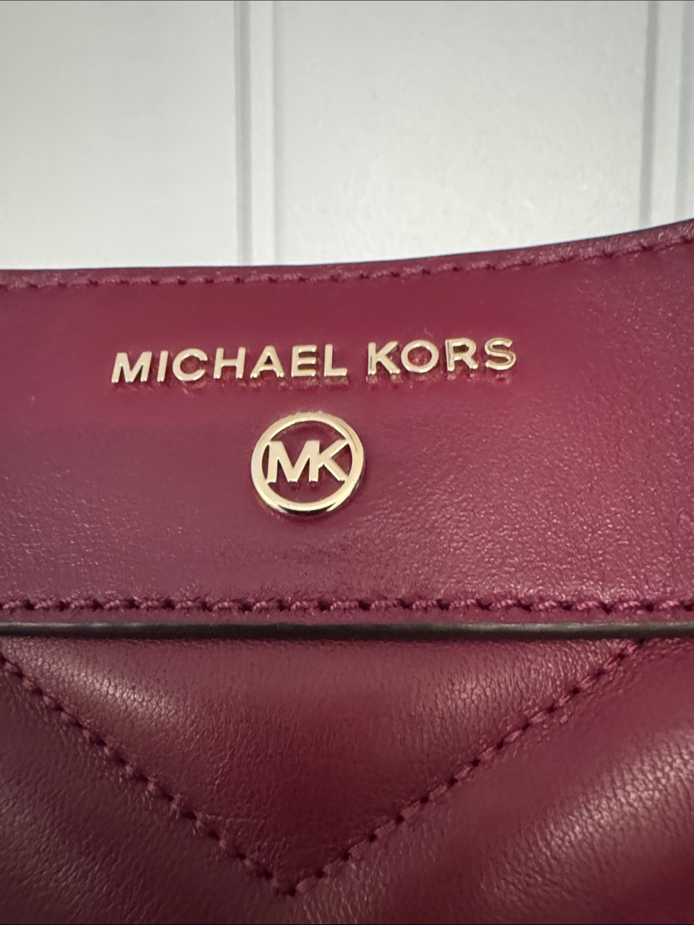 Michael Kors Wine Quilted Chain-Handle Shoulder Bag - Picture 2 of 11